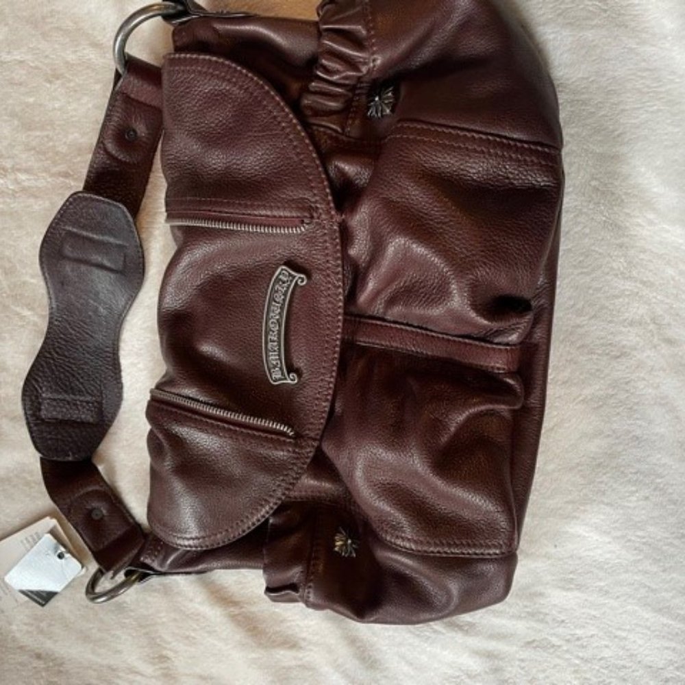 BMakowsky Prague Messenger Handbag in Brandy